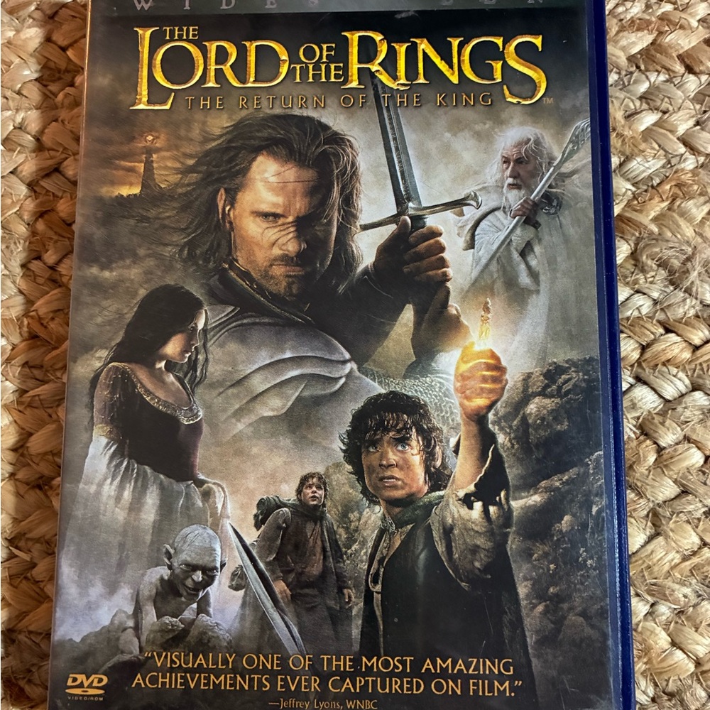 Epic Fantasy Adventure DVD with Black and Gold Cover